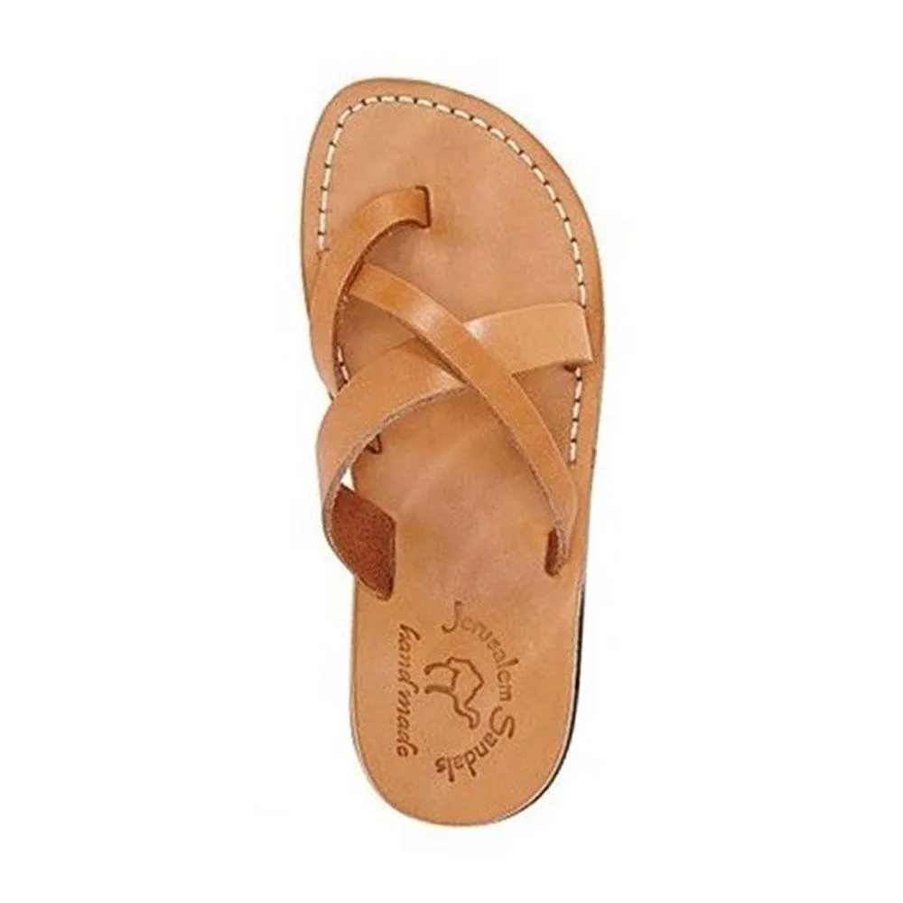 Abigail - Leather Toe Sandal | Tan