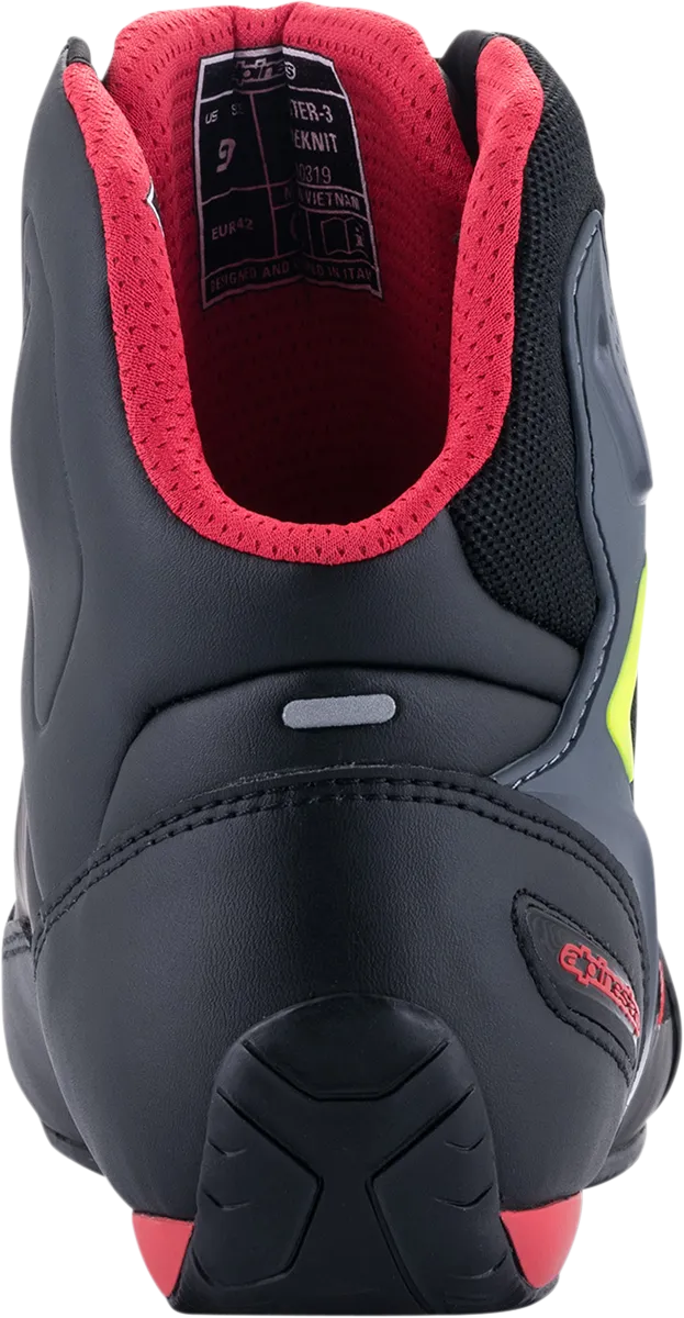 ALPINESTARS Faster-3 Rideknit Shoes - Black/Red/Yellow - US 11.5 251031913611.5