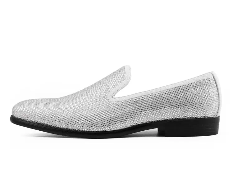 Amali Dazzle Sparkle Step Men's Loafers Rhinestone Slip On