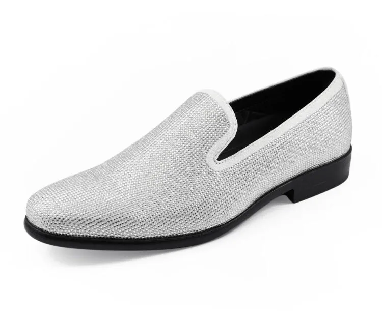 Amali Dazzle Sparkle Step Men's Loafers Rhinestone Slip On