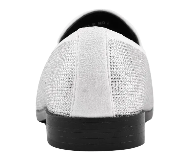 Amali Dazzle Sparkle Step Men's Loafers Rhinestone Slip On