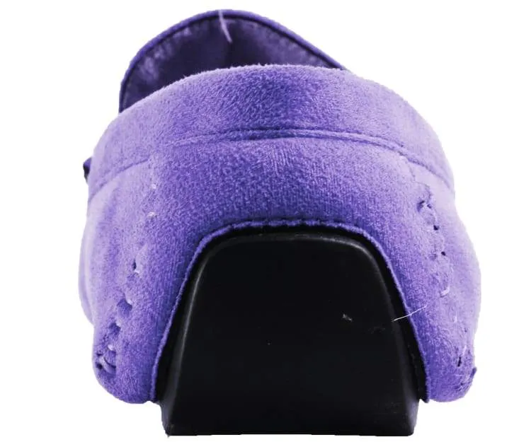 Amali Walken Men's Suede Driving Loafers Lavender Luxe