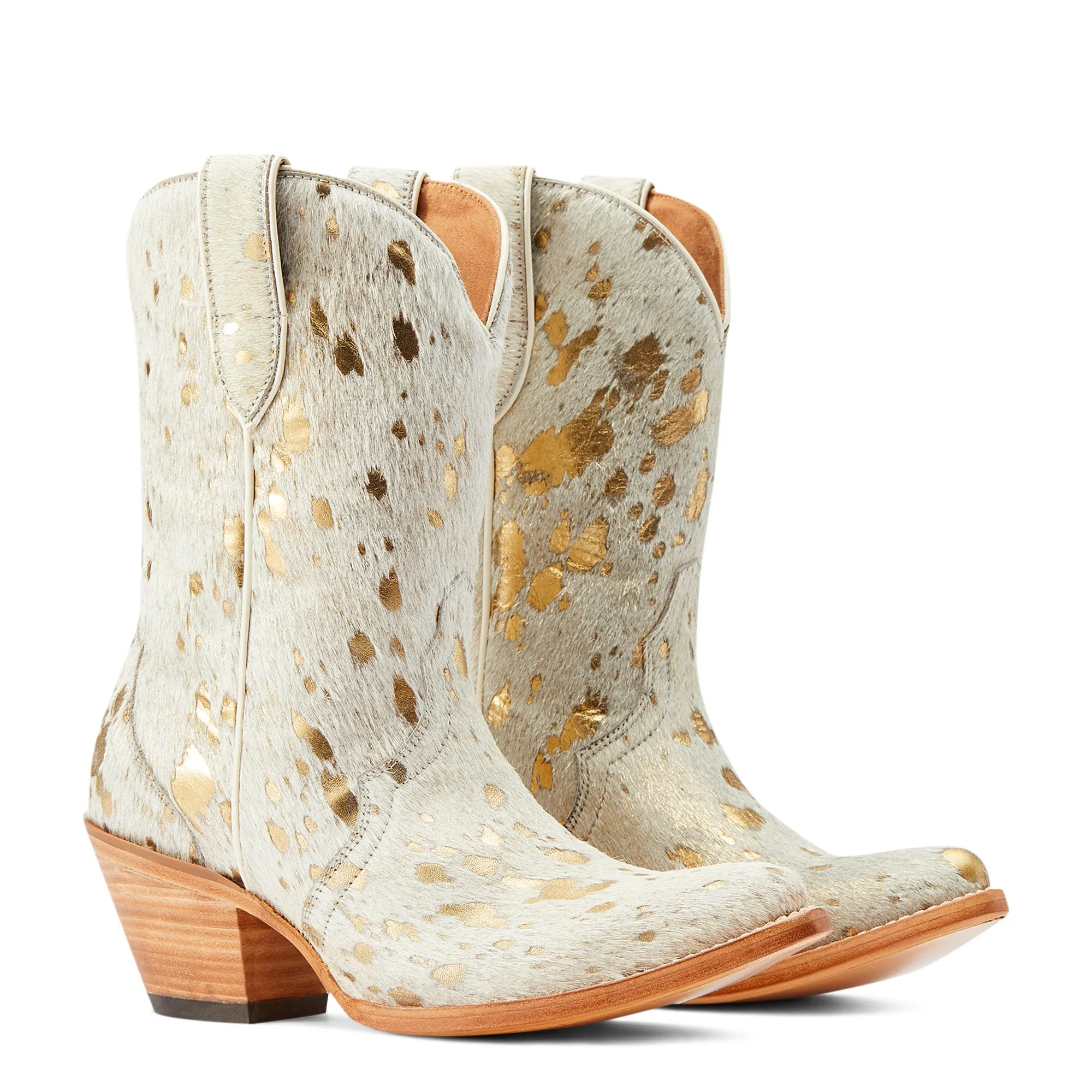 Ariat Ladies Bandida White Metallic Hair On Western Boots 10044392