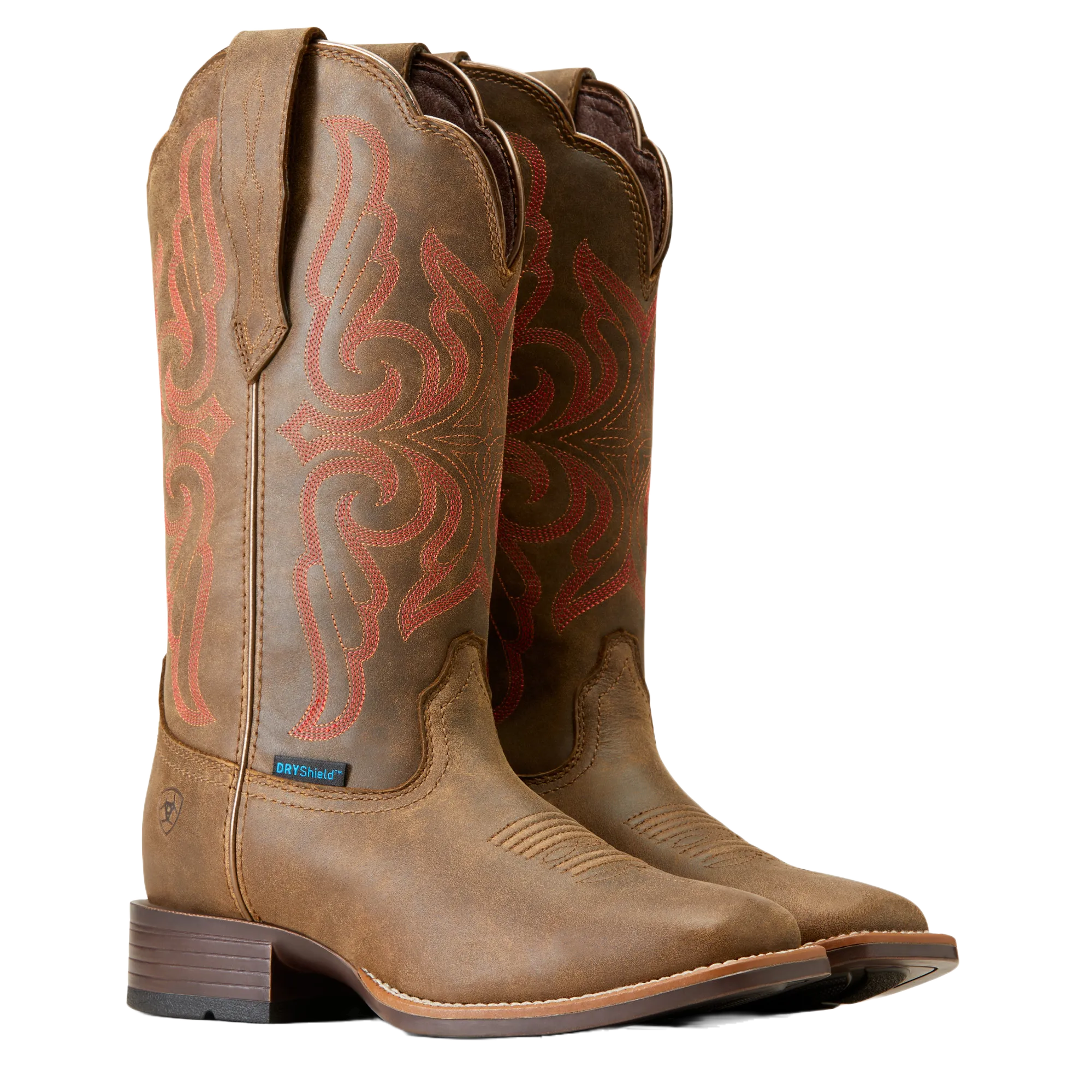 Ariat Ladies Primera StretchFit Waterproof Pebble Brown Western Boots 10046960