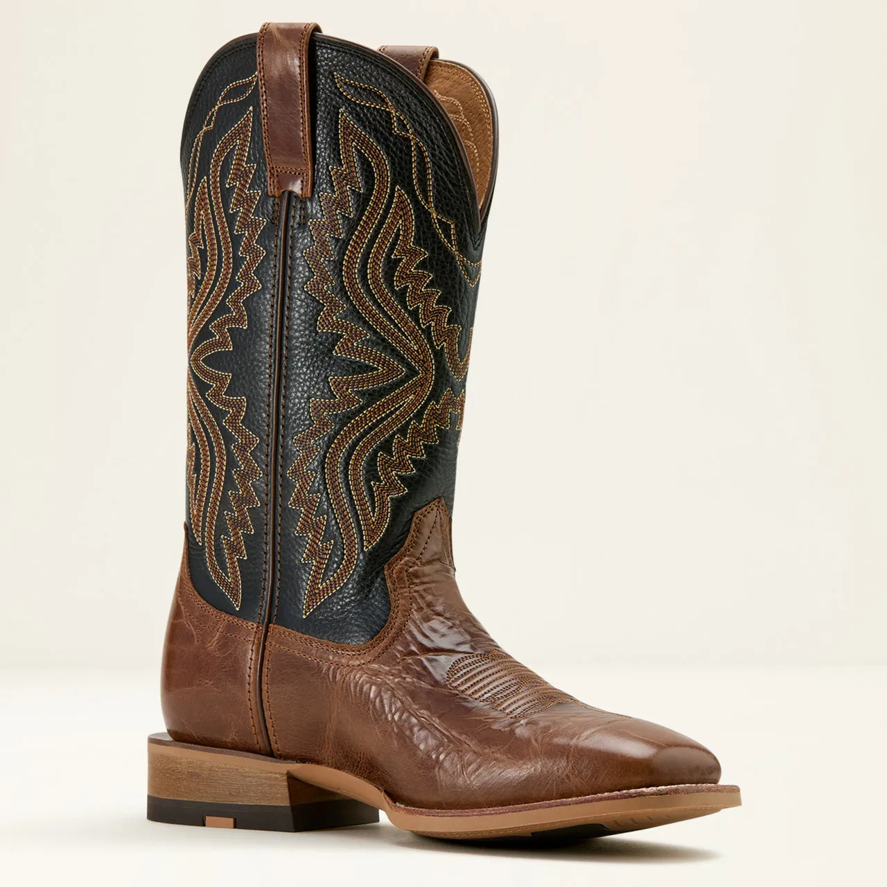 Ariat Men's Dark Deertan & Black Baxter Duratread Wide Square Toe Cowboy Boots 10061237