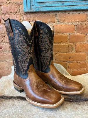 Ariat Men's Dark Deertan & Black Baxter Duratread Wide Square Toe Cowboy Boots 10061237