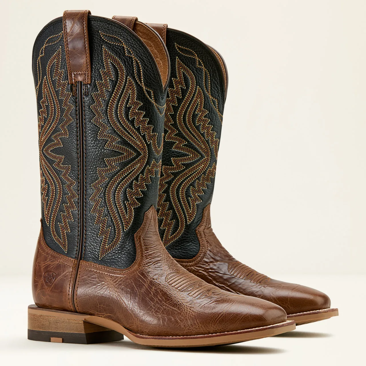Ariat Men's Dark Deertan & Black Baxter Duratread Wide Square Toe Cowboy Boots 10061237