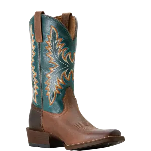 Ariat Men's Renegade Vintage Oak & Deep Teal Cowboy Boots 10053696