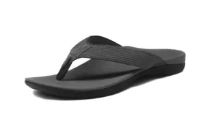 Axign Premium Orthotic Flip Flops with Arch Support – Khaki (Mens)