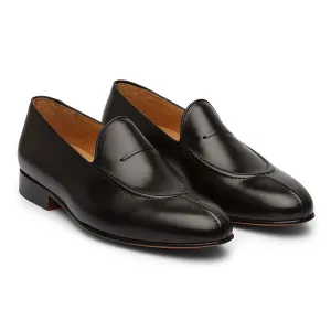 Black Cordstitch Loafers
