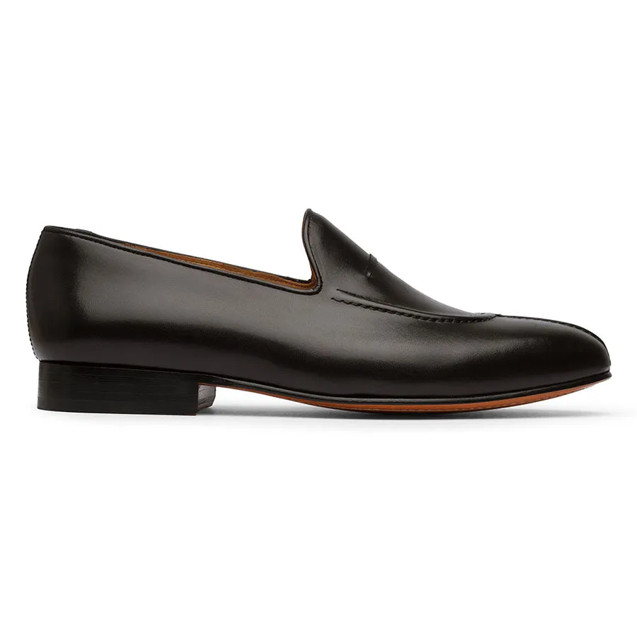 Black Cordstitch Loafers