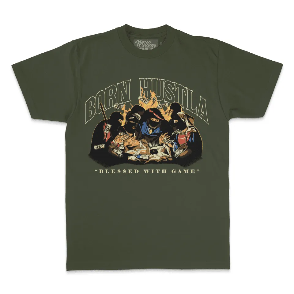 Born Hustla - Olive T-Shirt