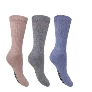 Bramble Womens All Terrain Socks 3 Pack - Pink/Grey/Blue