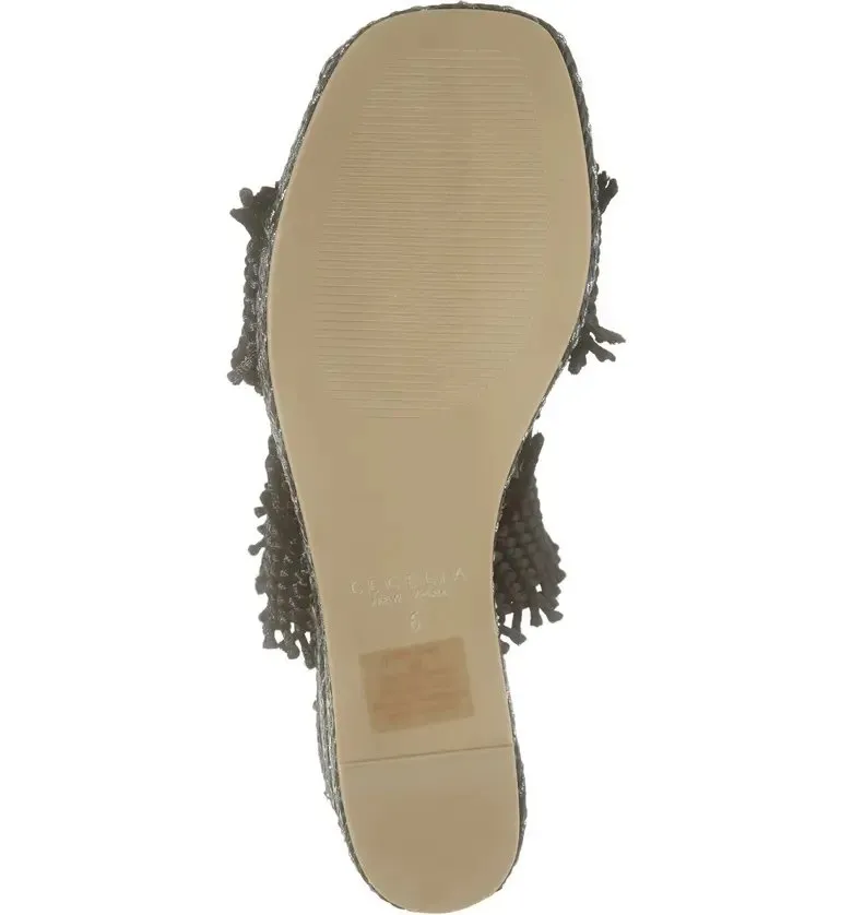 Cecelia New York Lady Platform Sandals Slip On Open Toe Heel Wedge Sandals