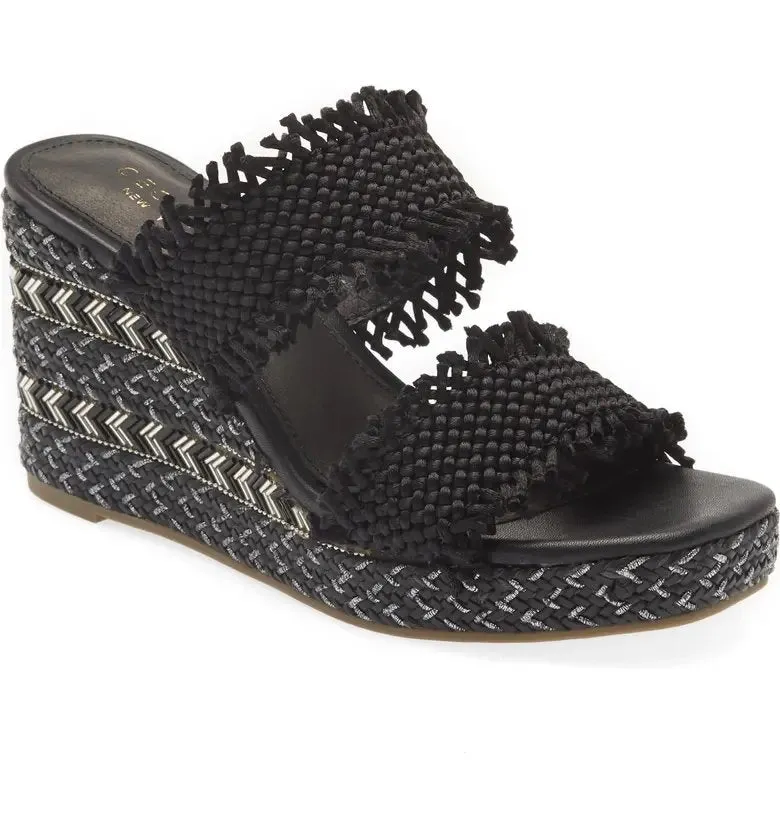 Cecelia New York Lady Platform Sandals Slip On Open Toe Heel Wedge Sandals