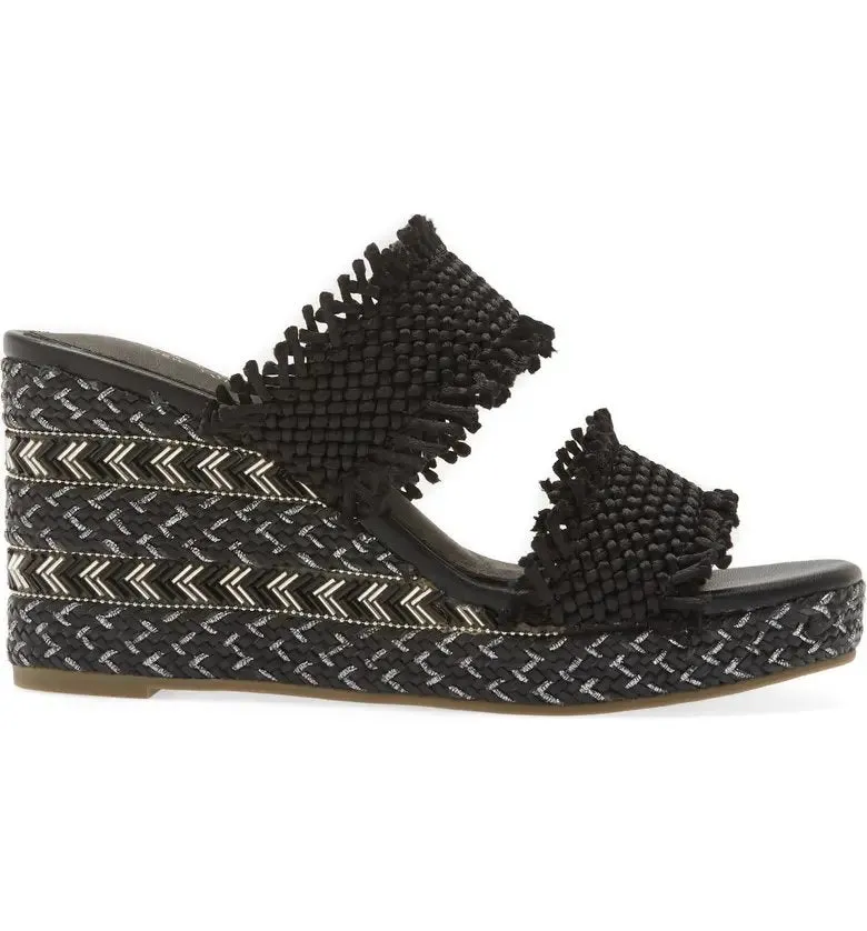 Cecelia New York Lady Platform Sandals Slip On Open Toe Heel Wedge Sandals