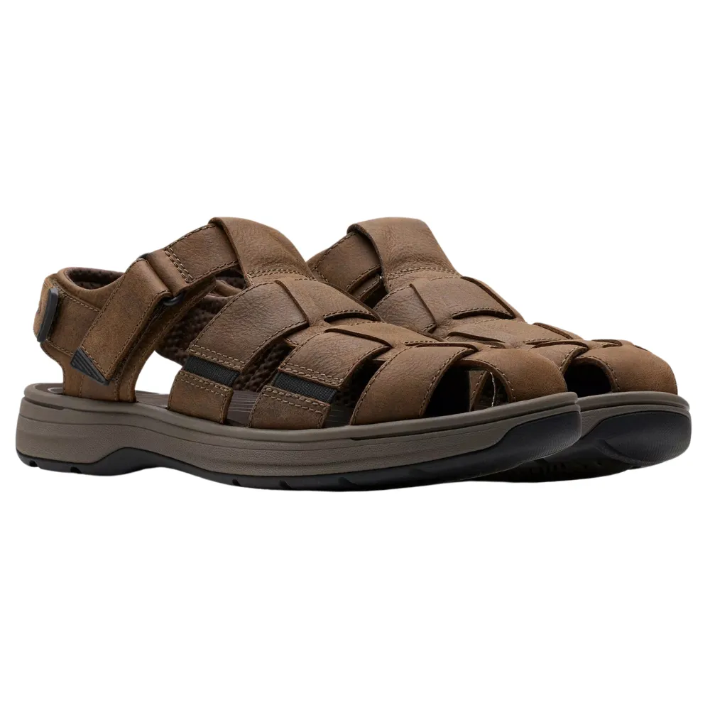 Clarks Saltway Cove Dark Brown Leather Sandal (Men's)