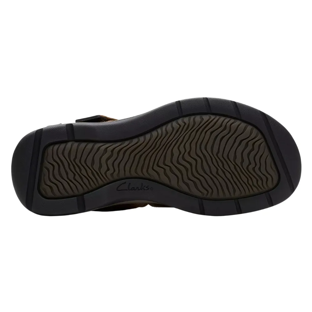 Clarks Saltway Cove Dark Brown Leather Sandal (Men's)