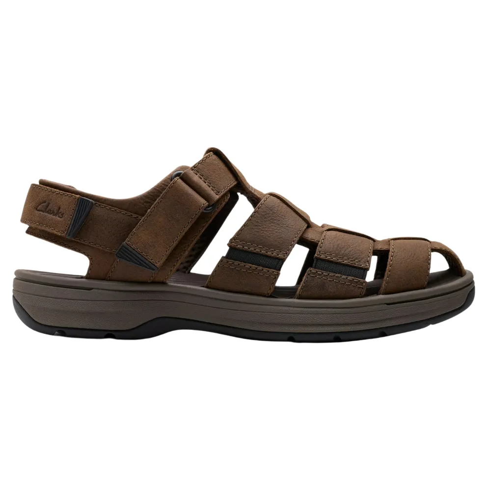 Clarks Saltway Cove Dark Brown Leather Sandal (Men's)