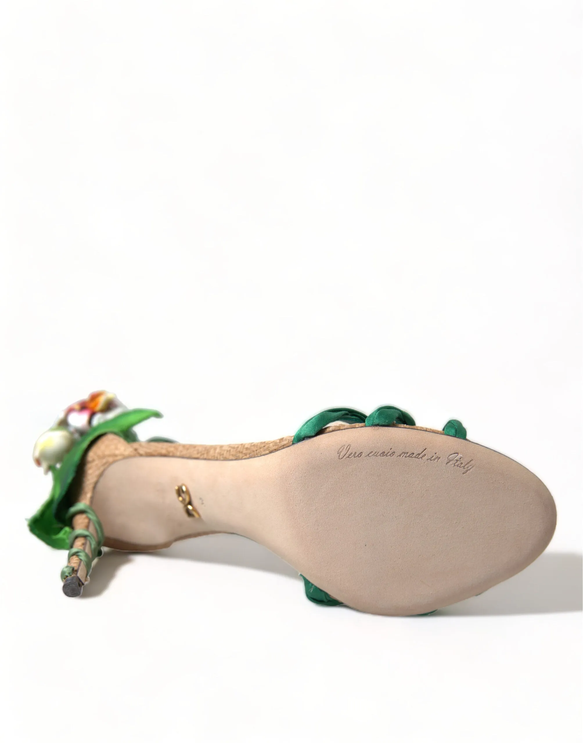 Dolce & Gabbana Emerald Elegance Satin Heels