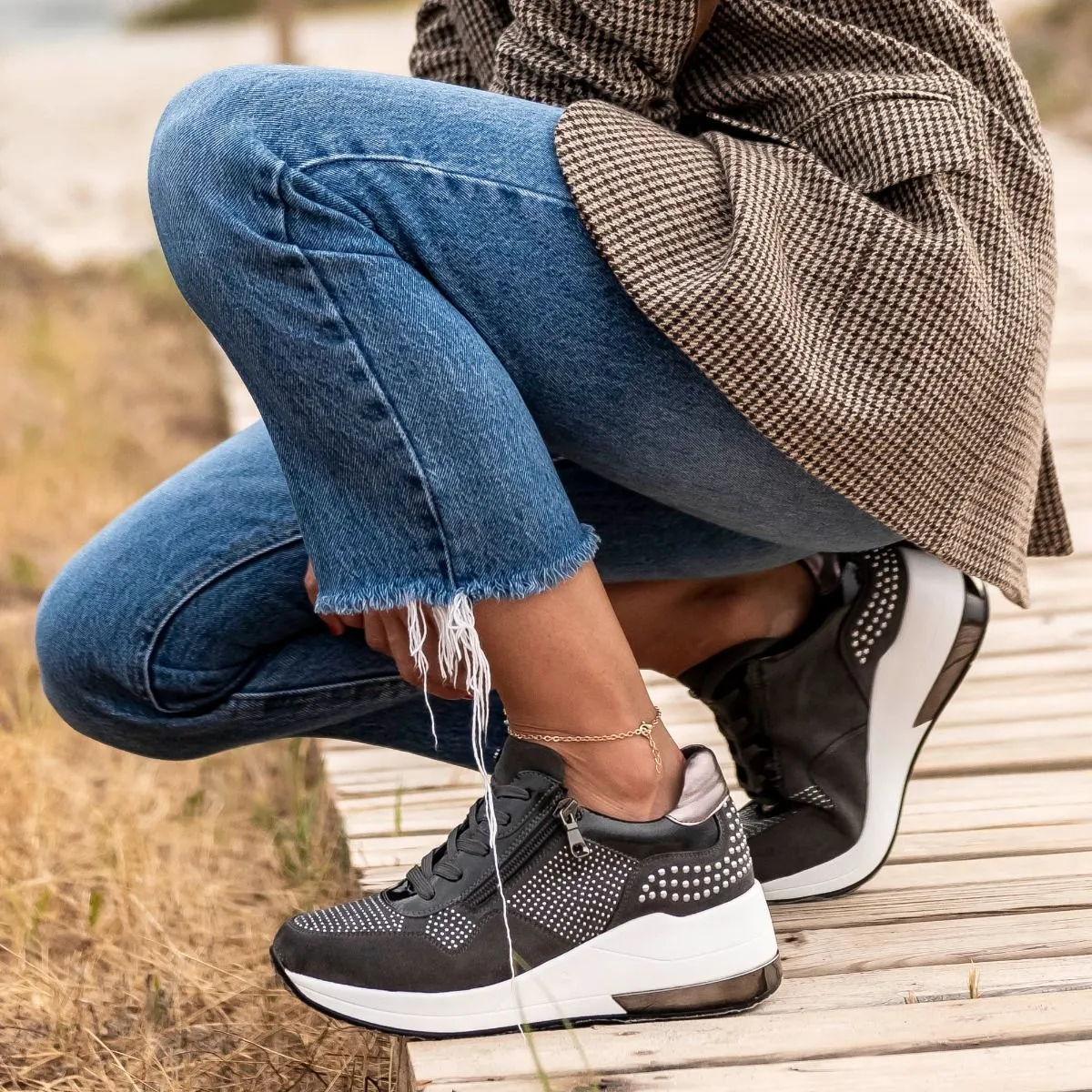 EXE EX34 Lace Zip Fashion Sneaker