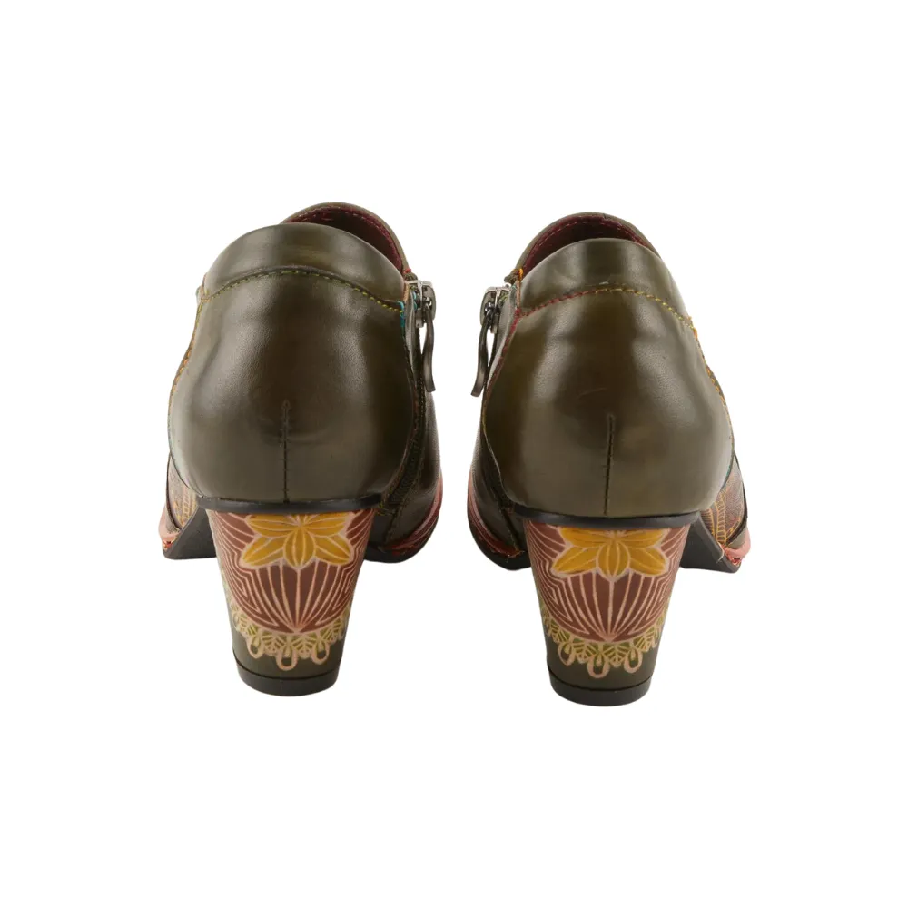 L`Artiste By Spring Step Zami Olive Leather Shoes (Women's)