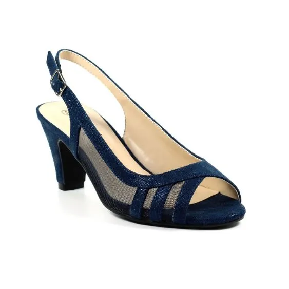 Lunar Audrina Elegance Sling Back Navy Shoe