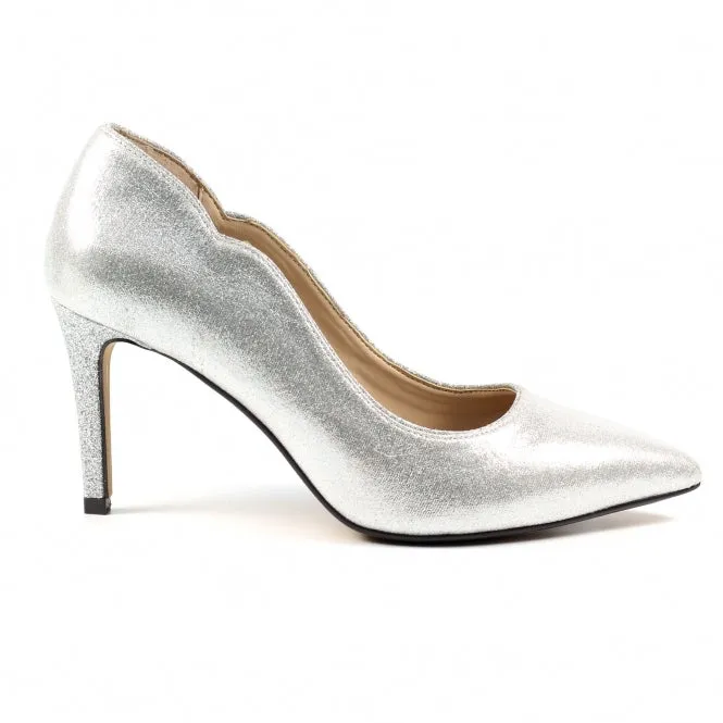 Lunar Nigella Occasion Wear SILVER Court Shoe FLRO41