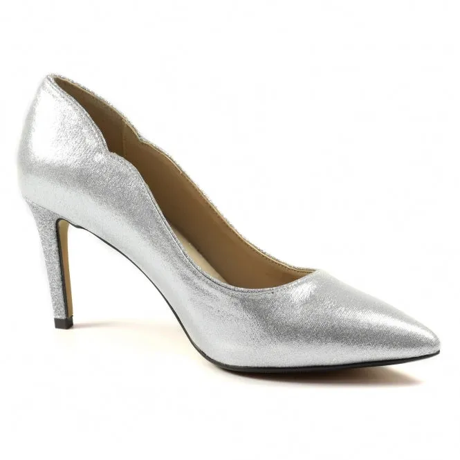 Lunar Nigella Occasion Wear SILVER Court Shoe FLRO41