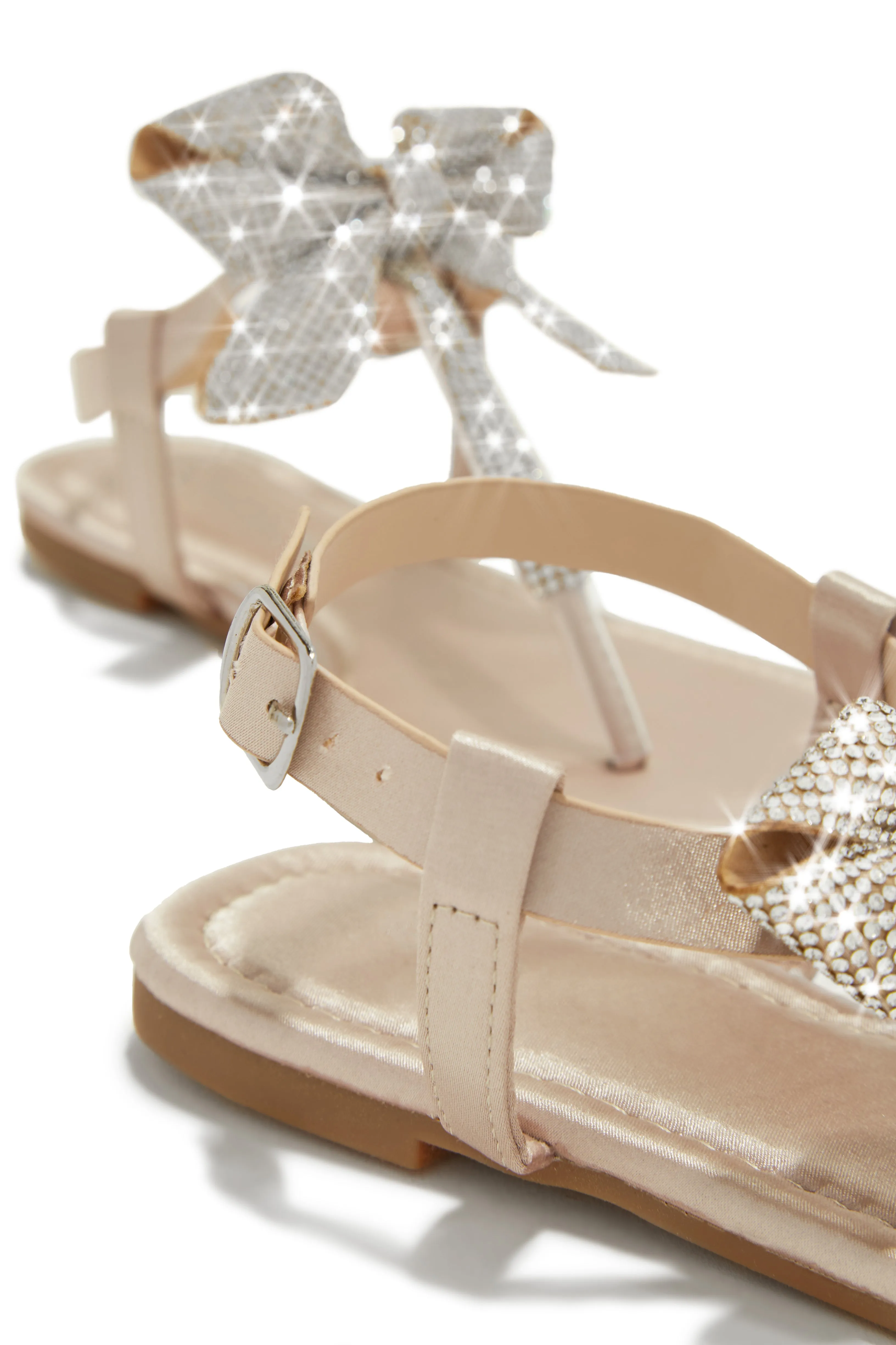 Luxe Sunsets Embellished Thong Strap Sandals - Nude
