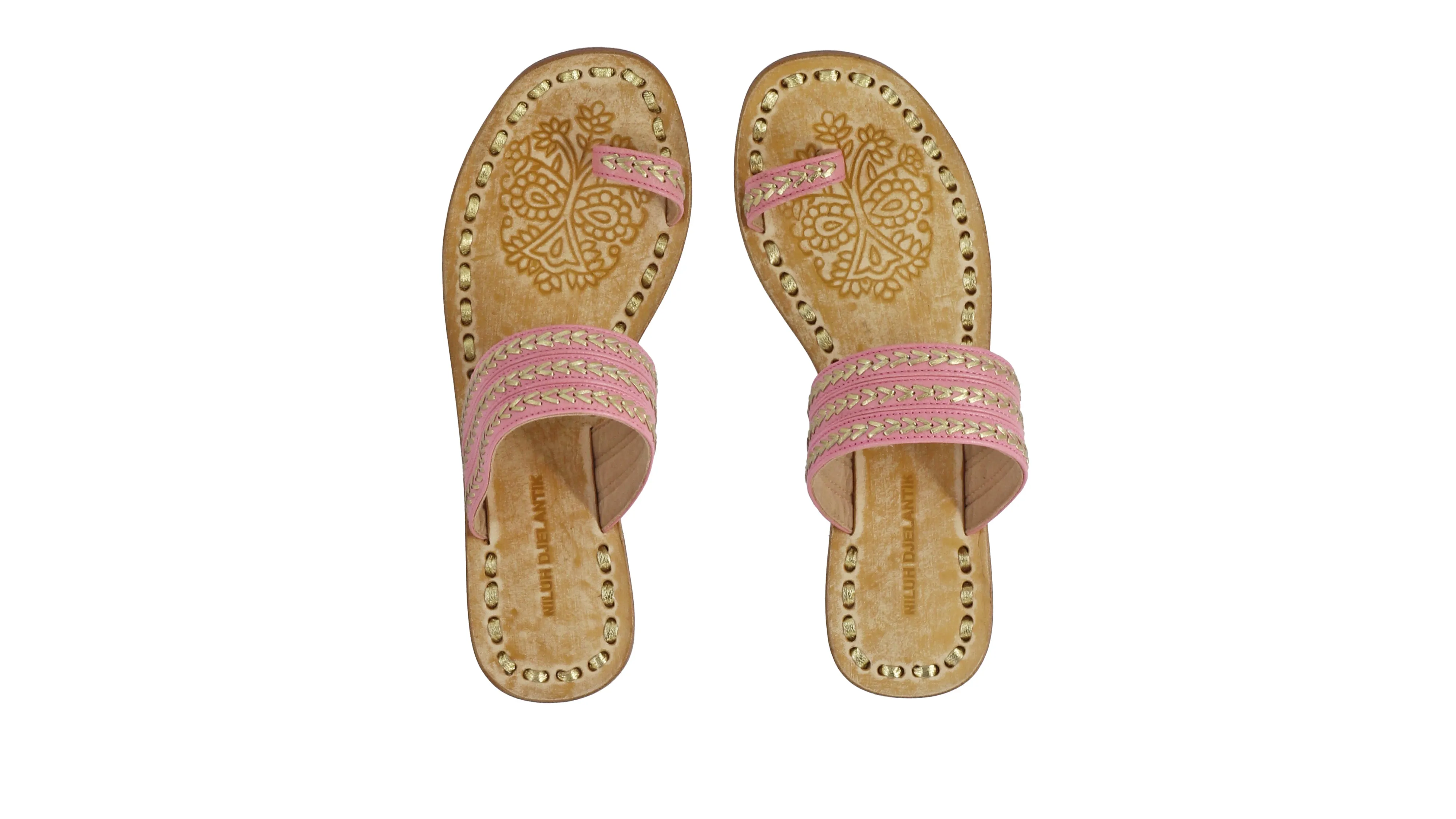 Merauke No Strap 20mm Flat - Soft Pink & Gold