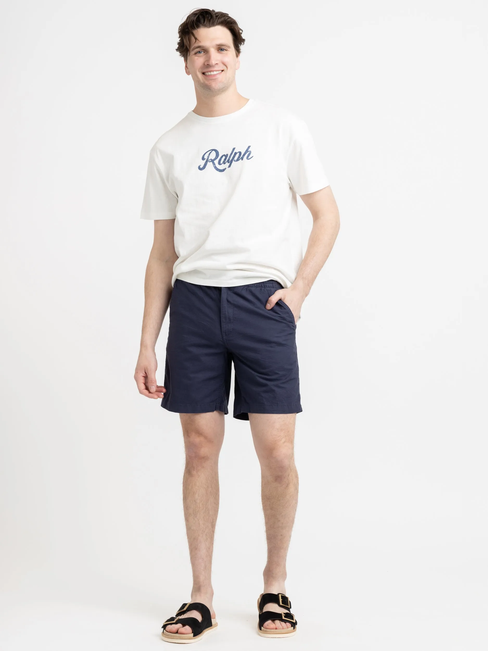 Navy 8-Inch Polo Prepster Oxford Short