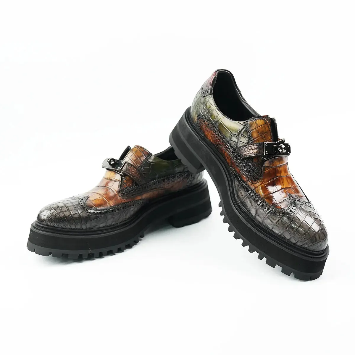 Nile Crocodile Leather  Loafers Shoes