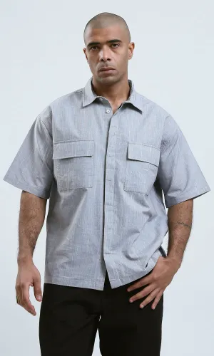 O189620 Heather Grey Elbow Sleeves Comfy Shirt