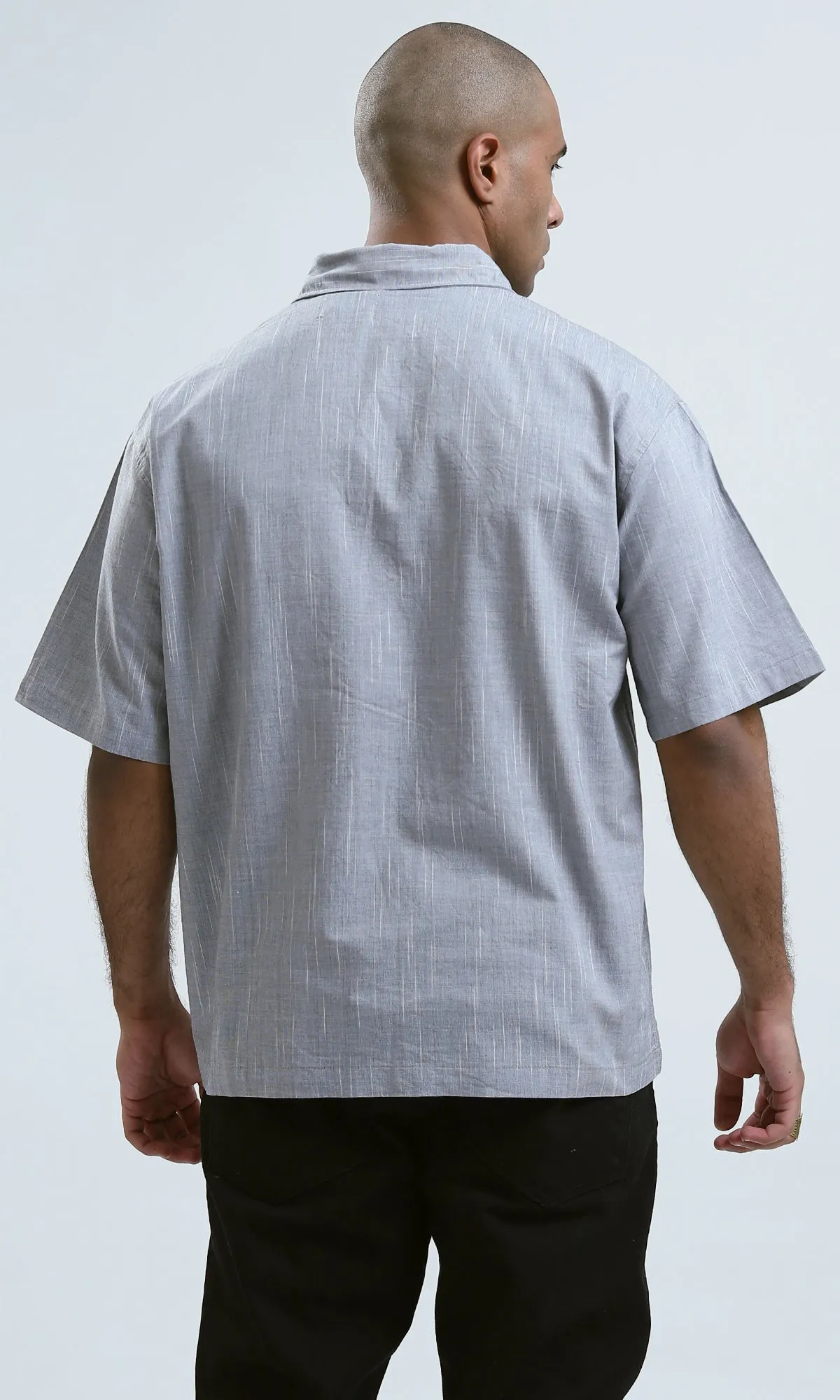 O189620 Heather Grey Elbow Sleeves Comfy Shirt