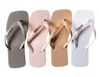 Original Tan with Rose Gold Badge Thongs