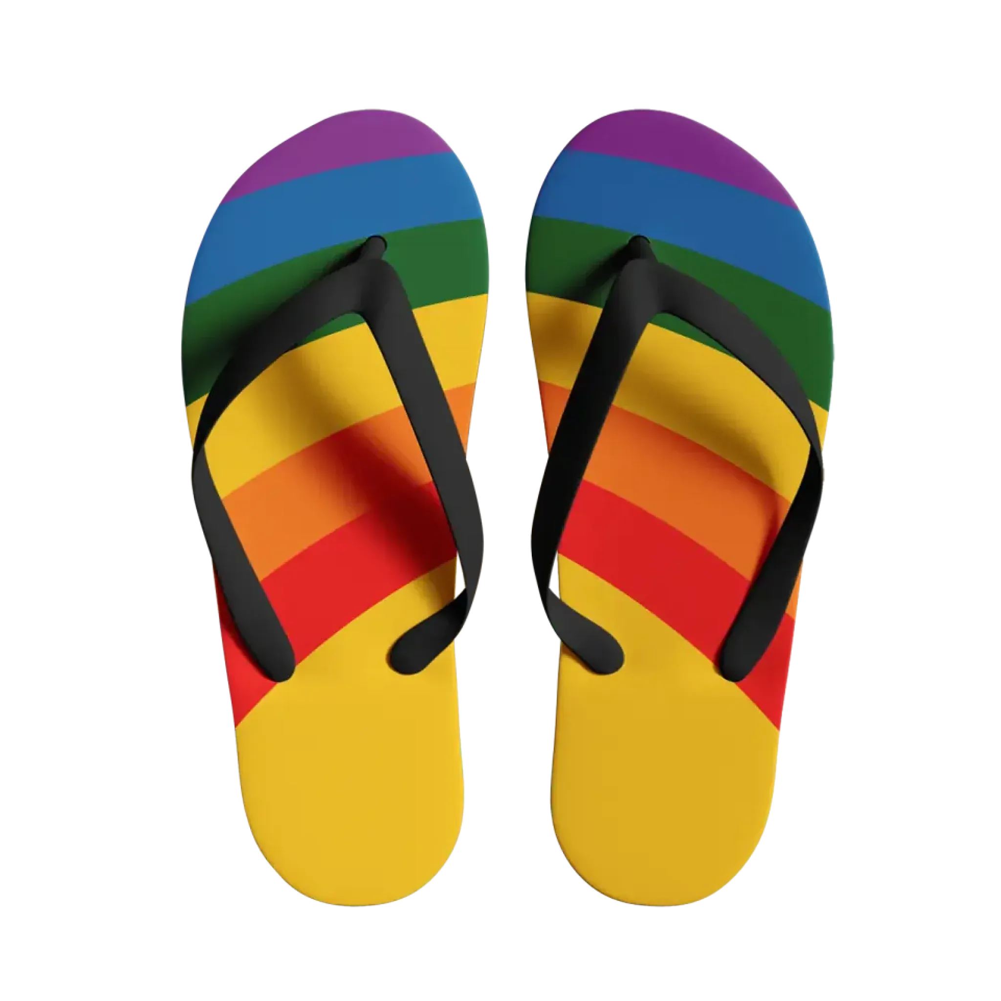 Personalized Pride Moon Flip Flop, Custom LGBTQ  Rainbow Moon Slippers, Stylish Unisex Flip Flop