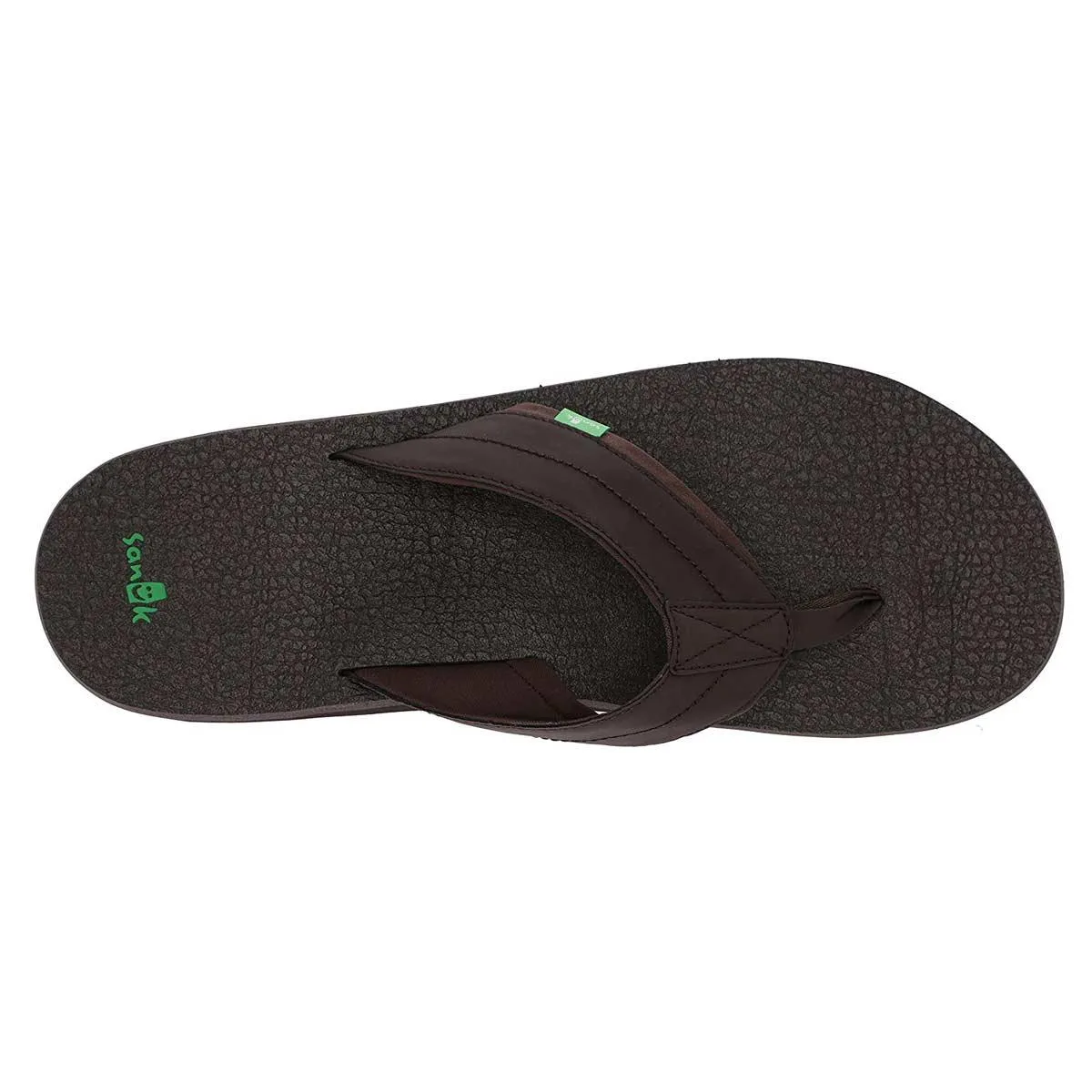 Sanuk Men's Flip Flops - Beer Cozy 2 Sandals Dark Brown | SMS10868-DKB