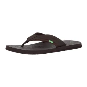Sanuk Men's Flip Flops - Beer Cozy 2 Sandals Dark Brown | SMS10868-DKB