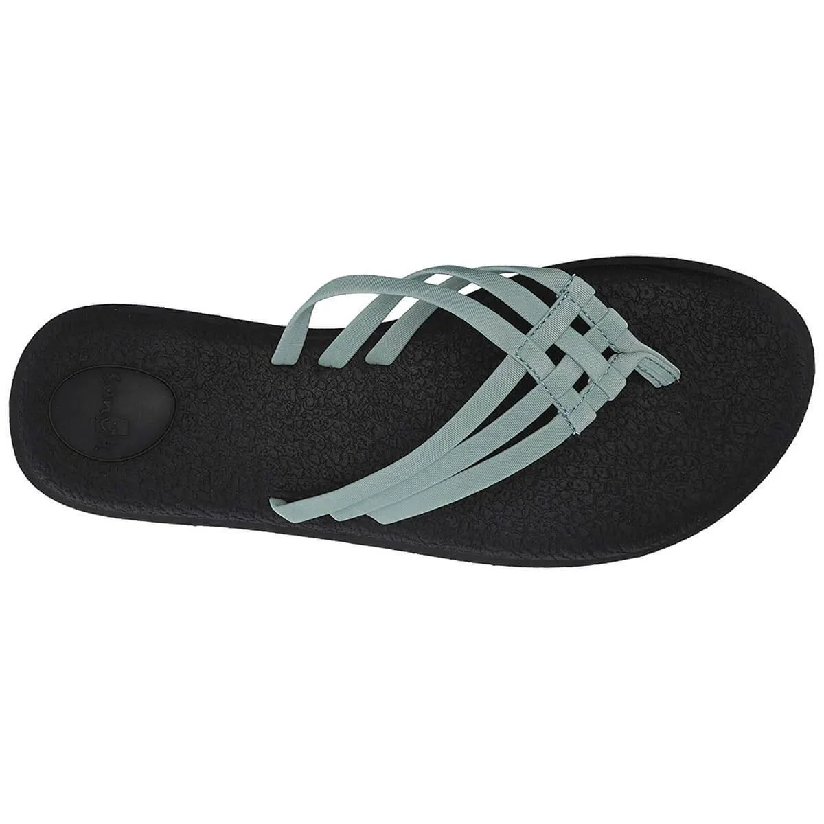 Sanuk Women's Flip Flops - Yoga Salty Sandals Mineral Blue | 1103940-MNRB