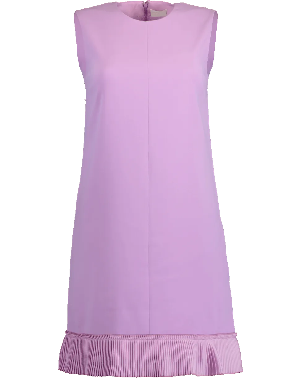 Shift Dress with Pleated Details