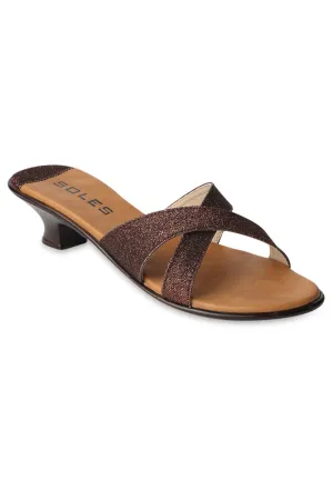 SOLES Bronze Heels - Vintage Elegance