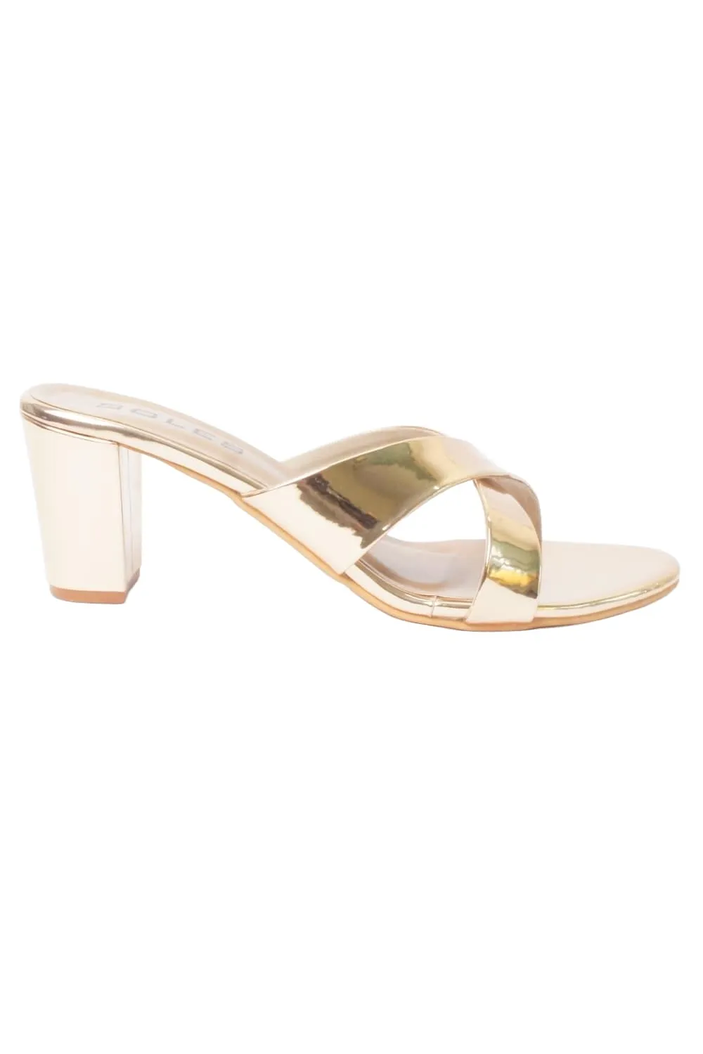 SOLES Rose Gold Heels - Shimmering Elegance