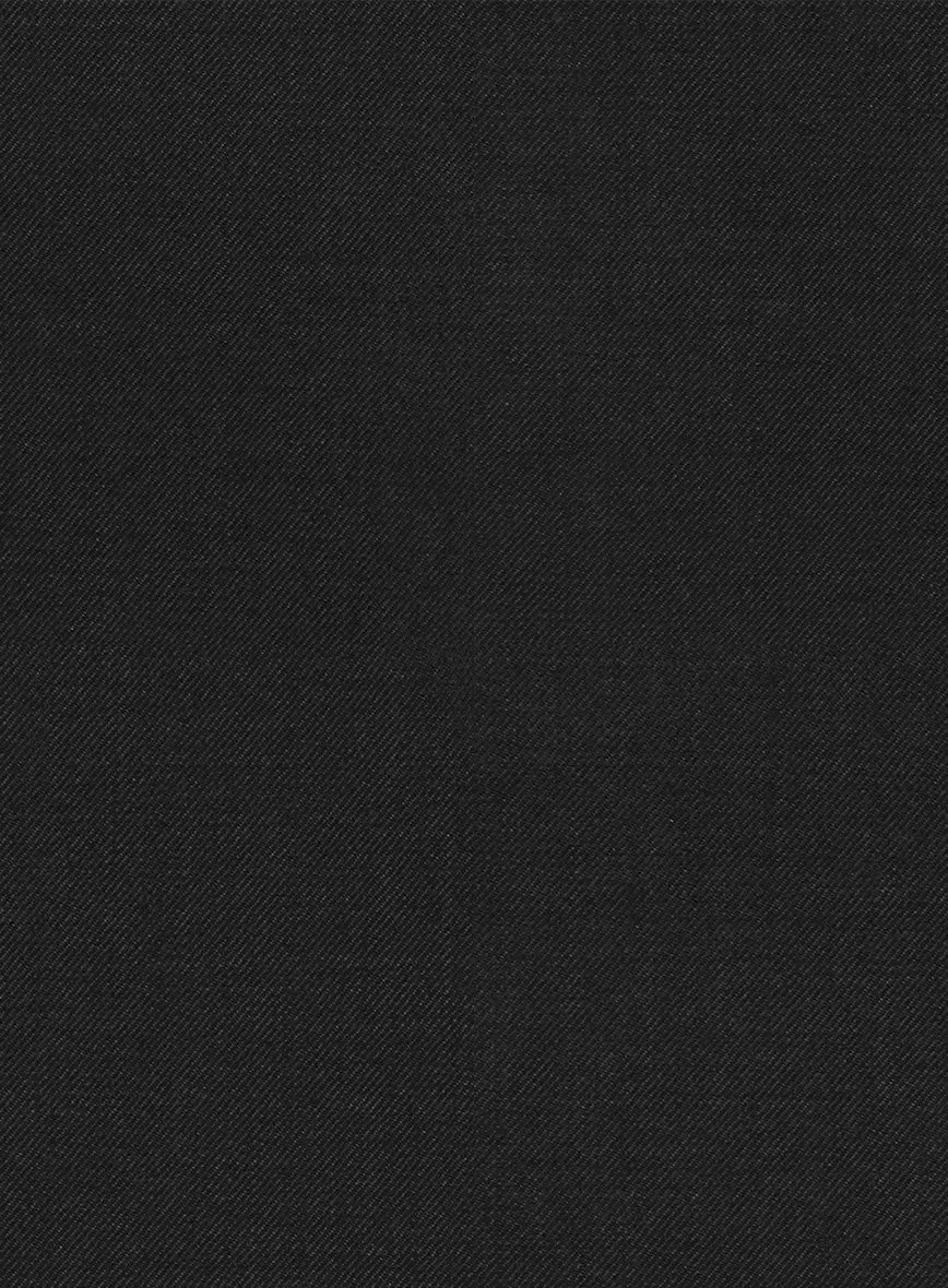 Stretch Black Wool Suit
