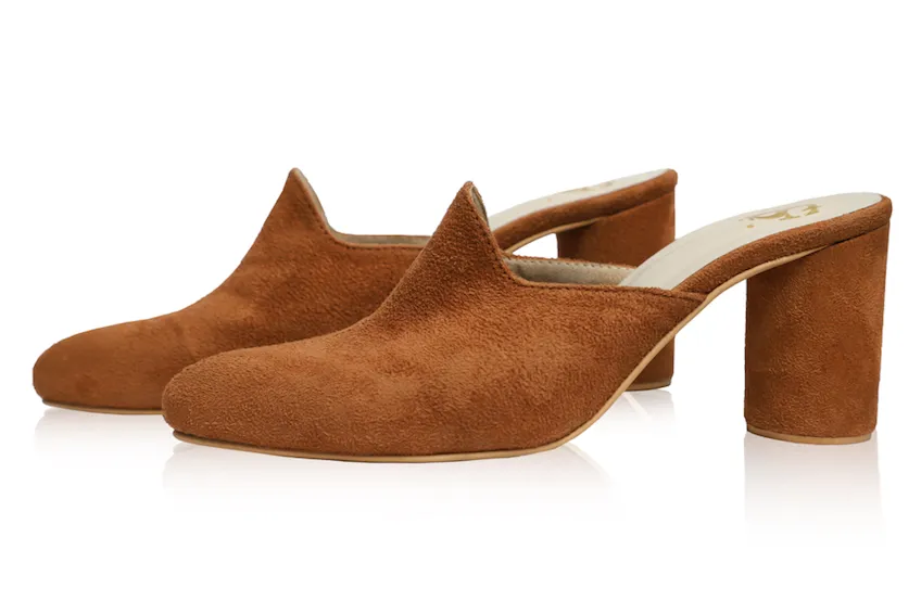 Tan Close mules