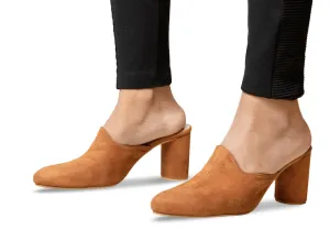 Tan Close mules