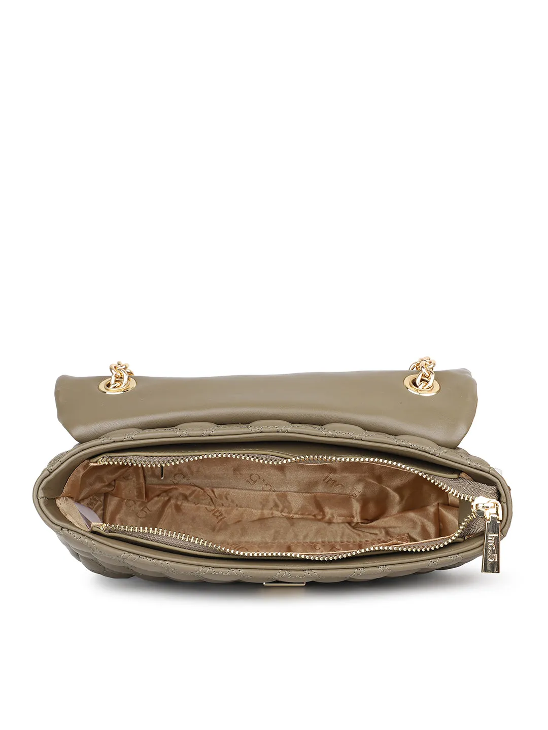 Women Olive Quilted Sling Bag