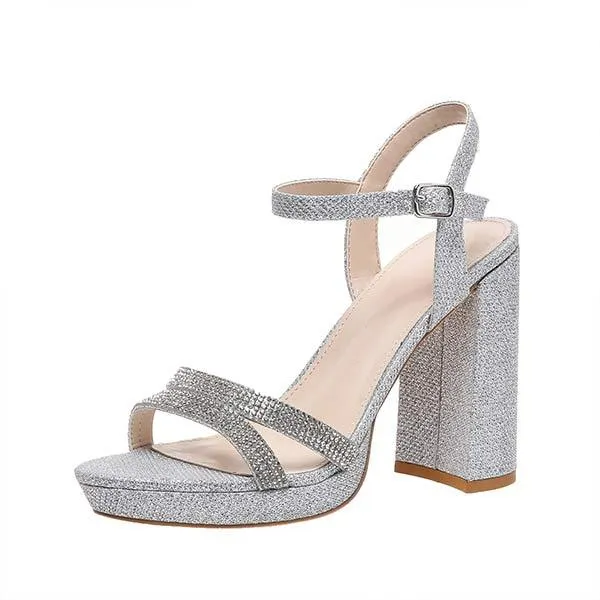 Women's Round-Toe Fashion High Heel Sandals 32104441C